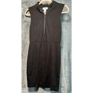 Women Carmen Marc Valvo Midi Sleeveless Dress Studded Zipper Sz 2 Fairy‎ Grunge